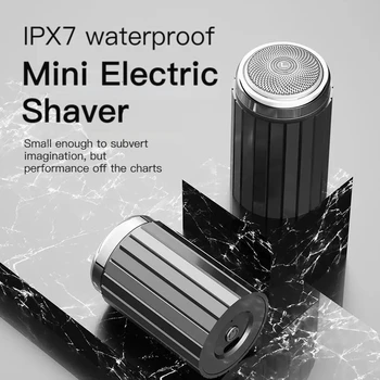 Мини-электробритва, мужская портативная электрическая бритва, Моющийся триммер для бороды, USB Автомобильная перезаряжаемая бритва для бритья лица и всего тела