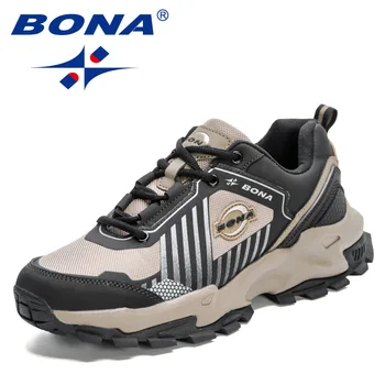 BONA 2023 Новые дизайнерские противоскользящие и противоизносные кроссовки для бега, легкая дышащая спортивная мужская обувь, Популярные кроссовки для бега Athleti