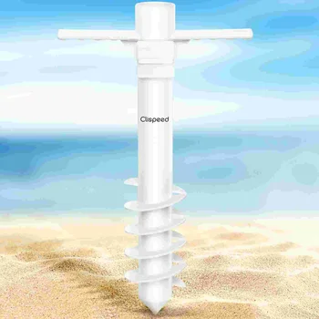 Сверхмощный пляжный зонт с заземлением, подставка для зонта, база для отдыха Must Haves Stakes, пляж, белый пластик