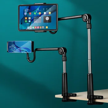 Универсальный Держатель для планшета с длинной рукояткой для iPad Pro Air Mini Galaxy Tab Xiaomi Lenovo 4-13 дюймов, держатель для планшета и телефона для кровати