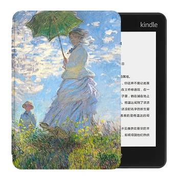 Для Kindle Paperwhite 5 Женщина с зонтиком Картина маслом Cas Paperwhite4 Чехол для электронных книг Kpw5 Милый Защитный Чехол для Kindle 658
