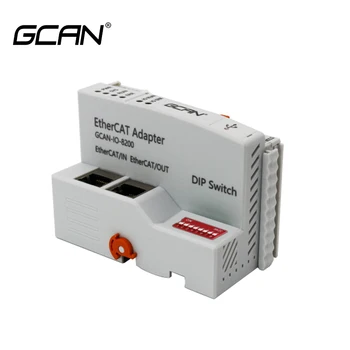 Соединитель шины Ethercat GCAN-IO-8200 Поддерживает автоматическую настройку Модульная конструкция Позволяет подключать 32 терминальных модуля ввода-вывода