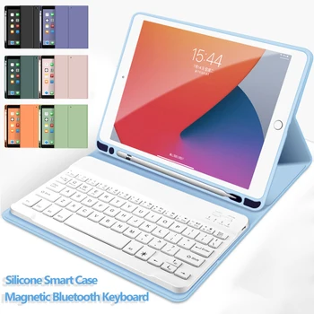 Магнитный чехол-клавиатура для 2021 iPad Pro 12,9 11 10,5 9,7 дюймов, Bluetooth-совместимая клавиатура для iPad Air 4 3 2 1 10,9 10,2