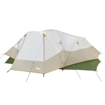 Гибридная купольная палатка DCLOUD Aspen Grove на 8 человек, 2 комнаты, с полным пролетом, семейный кемпинг для вечеринок