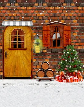 5x7ft Снежный дом, Рождественская елка, Подарочные фоны для фотосъемки, Реквизит для фотосессии, Студийный фон