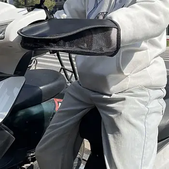 Муфты на руль мотоцикла, Летние солнцезащитные перчатки, Дышащие боковые и нижние сетчатые перчатки для верховой езды со светоотражающей полосой