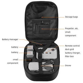 Жесткий чехол для дрона, сумка-рюкзак для DJI MAVIC AIR 2/2s, водонепроницаемый чехол для переноски, сумка для хранения аксессуаров для дрона Mavic air 2/2S
