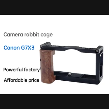 Камера Клетка для кролика, Внешний Микрофон с компенсацией света, Аксессуары для расширения видеоблога Для Canon G7X3-017