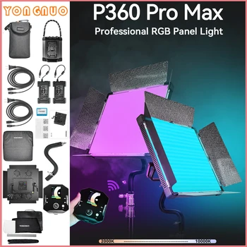 Yongnuo P360 Pro Max Video Live RGB Panel Light 2000K-10000 K Светодиодный Заполняющий Свет С Непрерывным Выходом Освещение для Фотостудии