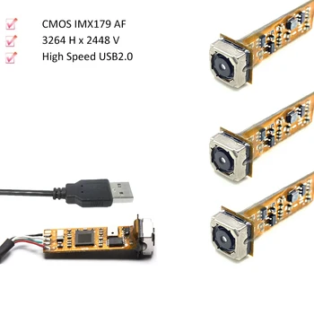3 шт./лот 8MP HD CMOS IMX179 Эндоскоп с Автофокусом USB Модуль камеры с Цифровым Микрофоном для Промышленного Контроля Медицинских Устройств