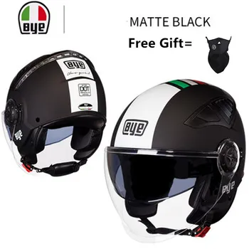 Матовый черный мотоциклетный шлем 3/4 с открытым лицом, Летний мотоциклетный шлем для реактивного скутера с половиной лица, Capacete Casco, четырехсезонные шлемы Vespa