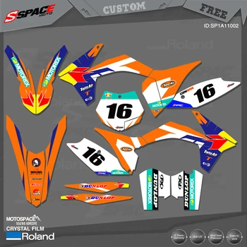 MotoSpace Пользовательские фоны с графикой команды, наклейки 3M, комплект наклеек для KTM 2011-12SXF 2012-13EXC 002