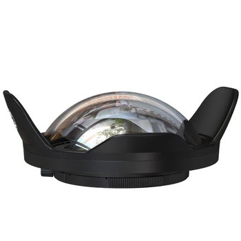 Для зеркальной камеры 67 мм Портативный водонепроницаемый широкоугольный объектив с купольным Портом Корпус чехол для подводного плавания