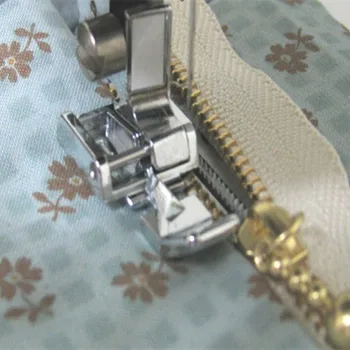 Совместимая Металлическая прижимная лапка на молнии, левая и правая Для бытовых швейных машин AA7026
