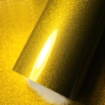 Глянцевая алмазная жемчужная пленка с золотым жемчужным блеском, наклейка для автомобиля с воздушными пузырьками, бесплатная доставка Размер: 12/30/50/60x100 см/лот