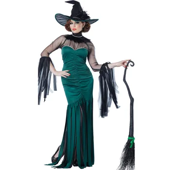 Хэллоуин, Карнавальная вечеринка для взрослых Женщин, Костюм Дьявола и ведьмы, День мертвых, Злой Эльф, Вампир, маскарадное платье