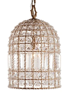 Французская антикварная хрустальная люстра, креативная лампа для столовой, индивидуальность, лампы для крыльца, ретро-американское освещение для балкона.