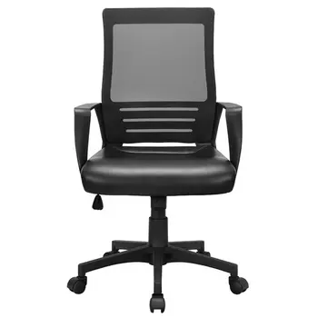 Эргономичный офисный стул Mart с регулируемой средней спинкой и сетчатой опорой для поясницы, черный