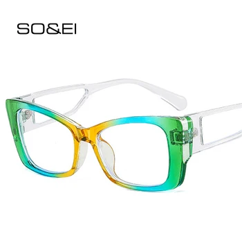 SO & EI, Винтажные разноцветные Женские солнцезащитные очки 