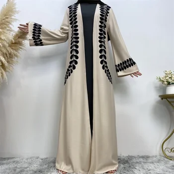 2023 Новое мусульманское женское платье из Турции, Дубая, Абайя, модный кардиган, халат с принтом, Макси-платья