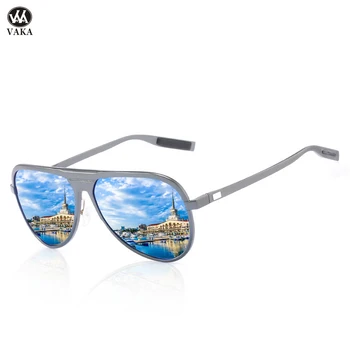 Винтажные солнцезащитные очки большого размера, Мужские Брендовые дизайнерские Классические солнцезащитные очки в стиле ретро, Мужские солнцезащитные очки для вождения, Алюминиево-магниевая оправа, градиентные линзы