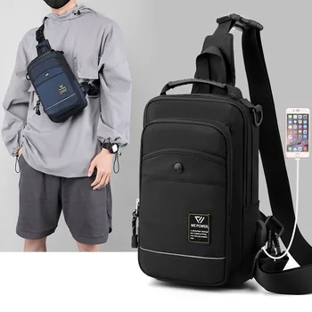 Новая мужская сумка для отдыха, многофункциональная трендовая наклонная маленькая сумка, Спортивный рюкзак на открытом воздухе, водонепроницаемая сумка