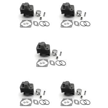 5 Комплектов 40 мм Кусторезный Цилиндр и Поршневое кольцо С Игольчатым Сепаратором Для 43CC CG430 Различных Триммеров Strimmer 40-5 BG430