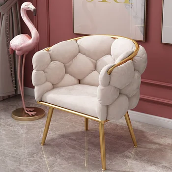 Скандинавское Кресло для макияжа, Розовый Бархат, Современный дизайн, мебель для гостиной, Кресло для отдыха, Роскошный комод для спальни, Мягкие стулья