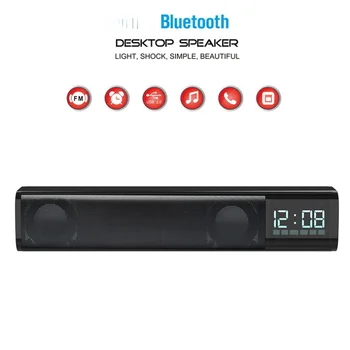 Портативный Умный светодиодный Сабвуфер Беспроводной Телефон Bluetooth Динамик Электронные Часы Цифровой Твитер Аксессуары для динамика