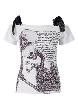 Женские рубашки Y2k Fairy Grunge с коротким рукавом, эстетичные винтажные футболки, Одежда с графическим принтом E-Girl, летние топы