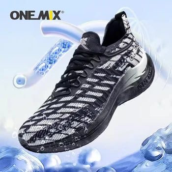 ONEMIX/профессиональные мужские кроссовки для бега, дышащая спортивная обувь для тренировок, уличные водонепроницаемые нескользящие оригинальные кроссовки