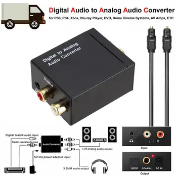 Цифровой аудио Декодер, усилитель, переносной Разъем 3,5 мм, Коаксиальное оптическое волокно, цифро-аналоговый Аудио конвертер Aux Rca L/r