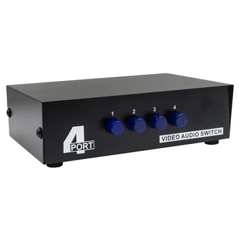 4-портовый AV-коммутатор RCA-коммутатор 4 В 1 Из Композитного видео L / R Коробка выбора аудио для игровых приставок DVD STB