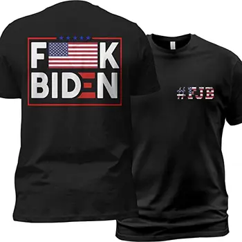 FJB, Флаг США, Винтажный забавный принт Про Америку спереди и сзади, футболка Унисекс для мужчин и женщин