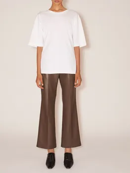 Женская футболка с круглым вырезом и вышивкой буквами, летние женские простые футболки с короткими рукавами, универсальные футболки 4 цвета
