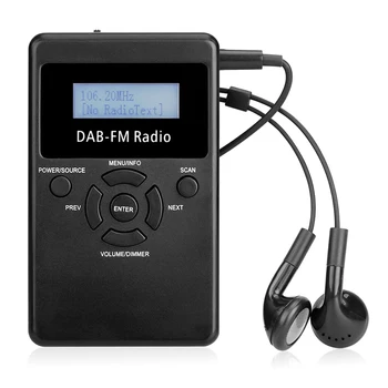 Портативное цифровое DAB FM RDS Радио Карманный цифровой DAB стерео приемник без потерь без потерь с ремешком для наушников Оптовые партии