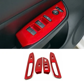 Для Honda Fit Jazz 2020 2021 Аксессуары ABS красная Автомобильная Дверь, окно, стекло, переключатель управления Подъемом, панель, отделка, LHD Автомобильный Стайлинг