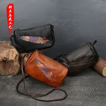 MOTAORA Ретро Маленькие Женские сумки через плечо из натуральной кожи, дизайнерские сумки через плечо, Роскошная Винтажная женская трендовая сумка для телефона 2023 года