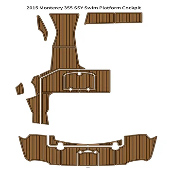 2015 Monterey 355 SSY Платформа для плавания Площадка для кокпита Лодка EVA Пена Тиковый настил Палубы