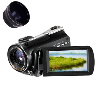 24-Мегапиксельная Широкоугольная камера с цифровым зумом 4K 30X, 3-дюймовый IPS ЖК-дисплей, сенсорный экран, WiFi цифровая видеокамера