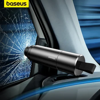 Baseus Автомобильный молоток для разбивания оконного стекла, предохранительный молоток, резак для ремней безопасности, набор инструментов для аварийного спасения