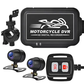 Передняя и задняя камера для мотоцикла с камерой Рекордера 150 Градусов Широкоугольная Мотоциклетная камера ночного видения с двойной фронтальной и задней камерой 1080P