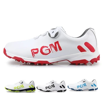 Мужская обувь для гольфа PGM, модные мужские кроссовки, 3D дышащая мужская спортивная обувь для тренировок, усиленная водонепроницаемая противоскользящая