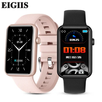 EIGIIS Smartband Для Женщин Приборы для измерения Артериального Давления Температура тела SmartWatch Bluetooth Вызова Фитнес Трекер Спортивные Часы Для Мужчин Smartwatch