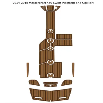 2014-2018 Mastercraft X46 Платформа для плавания, коврик для кокпита, коврик для пола из вспененного EVA тикового дерева
