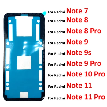 2 шт., Оригинал Для Xiaomi Redmi Note 7 8 9 9s 10 11 11s Pro 4G 5G Задняя Стеклянная Крышка Клейкая Наклейка Клейкая Лента Запасные Части
