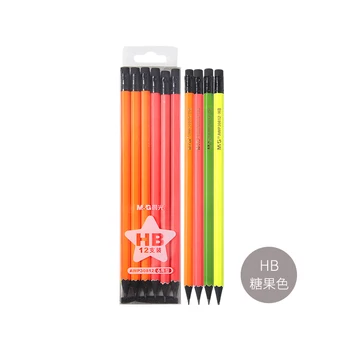 M & G 12 шт. шестиугольный деревянный карандаш HB для рисования карандашом, инструменты для рисования, Канцелярские принадлежности, высококачественная ручка, канцелярские принадлежности, школьные принадлежности