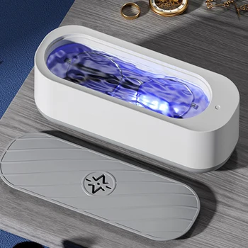 Ультразвуковой Очиститель Бытовой Портативный для мытья Очков С высокочастотной вибрацией Небольшой Резервуар для мытья ювелирных изделий и Ожерелий