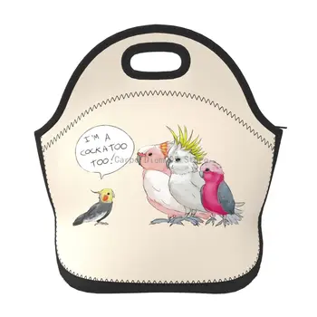 Ланч-бокс Parrot Многоразовая сумка для ланча, сумка-тоут, Изолированная сумка для ланча для женщин, мужчин, Ланч-бокс для кемпинга, подарки, школа