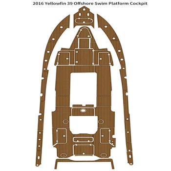2016 Yellowfin 39 Морская платформа для плавания Кокпит для лодки EVA пенопласт Тиковый пол